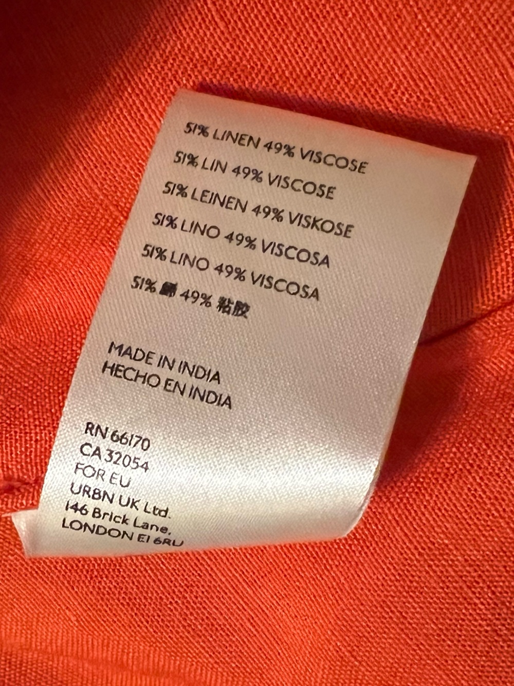 Maeve by Anthropologie Boho Orange Linen Tie Front Button Crop Top Size 00P NWT - Picture 13 of 13